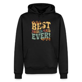 Demoiselle d’honneur Fille Groovy Bachelorette - Sweat à capuche Premium bio Homme - noir - Devant - Nico (187cm)