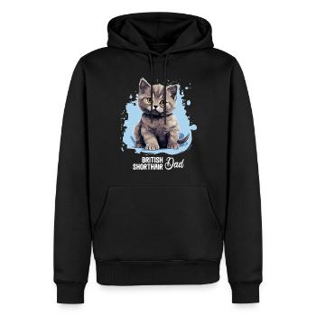 British Shorthair - Männer Premium Bio Hoodie - Schwarz - Vorne - Nico (187cm)