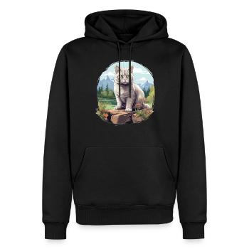 British Shorthair - Männer Premium Bio Hoodie - Schwarz - Vorne - Nico (187cm)
