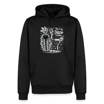 C’est mon costume de disco - Sweat à capuche Premium bio Homme - noir - Devant - Nico (187cm)