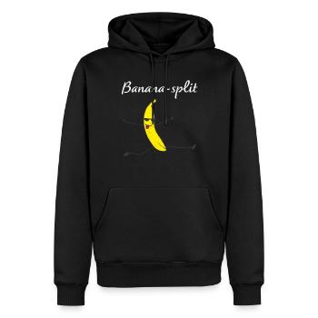 Banana-Split Banane Früchte Turnen Gymnastik - Männer Premium Bio Hoodie - Schwarz - Vorne - Nico (187cm)