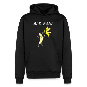 Nackte Banane Obst Ersatzkostüm Karneval Fasching - Männer Premium Bio Hoodie - Schwarz - Vorne - Nico (187cm)