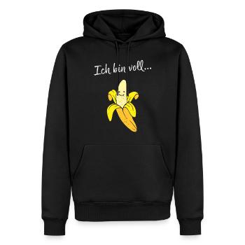 Banane Früchte Obst Ersatzkostüm Karneval Fasching - Männer Premium Bio Hoodie - Schwarz - Vorne - Nico (187cm)