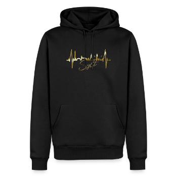 Sylt Skyline Nordsee Herzschlag Nordfriesen Sylter - Männer Premium Bio Hoodie - Schwarz - Vorne - Nico (187cm)
