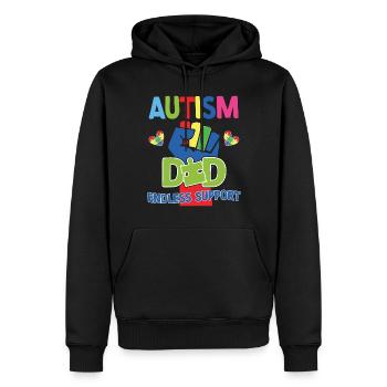Autismusbewusstsein Unterstützen Autistische - Männer Premium Bio Hoodie - Schwarz - Vorne - Nico (187cm)