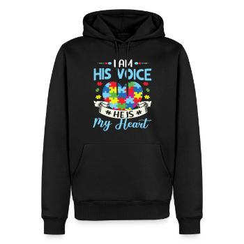Autismusbewusstsein Unterstützen Autistische - Männer Premium Bio Hoodie - Schwarz - Vorne - Nico (187cm)