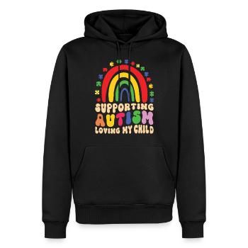 Autismusbewusstsein Unterstützen Autistische - Männer Premium Bio Hoodie - Schwarz - Vorne - Nico (187cm)