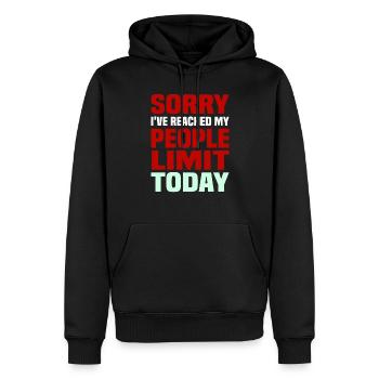 Misanthrop Menschenhasser Asozial Introvertiert - Männer Premium Bio Hoodie - Schwarz - Vorne - Nico (187cm)