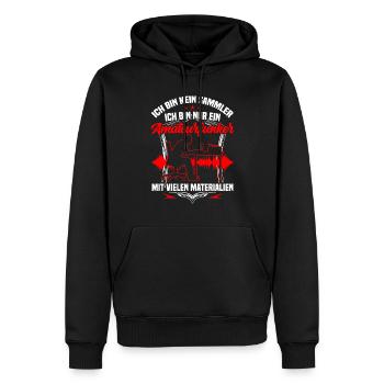 Amateurfunker ist kein Sammler Hobbyfunker - Männer Premium Bio Hoodie - Schwarz - Vorne - Nico (187cm)