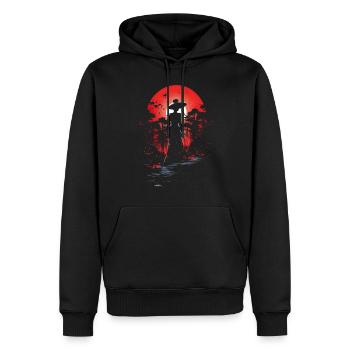 Geisha Kyoto Kimono Culture Samurai Anime Shrine - Men’s Premium Organic Hoodie - black - Front - Nico (187cm)