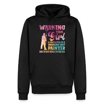 House Painter Decorator Girlfriend - Men’s Premium Organic Hoodie - black - Front - Nico (187cm)