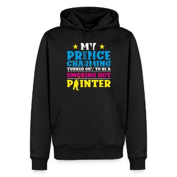 House Painter Decorator Girlfriend - Men’s Premium Organic Hoodie - black - Front - Nico (187cm)