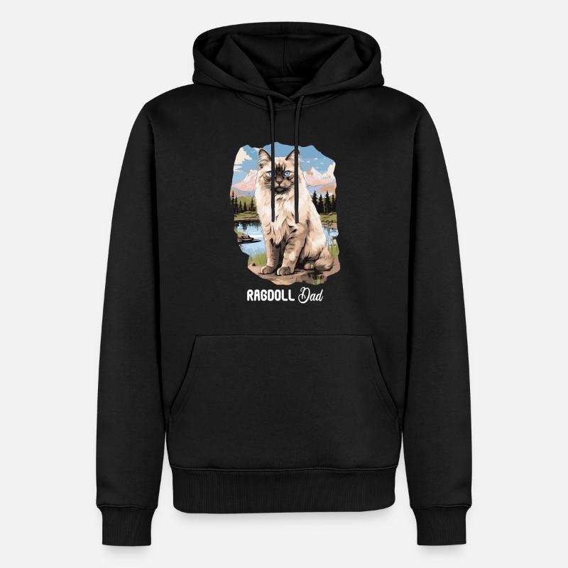 Ragdoll - Männer Premium Bio Hoodie - Schwarz