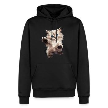 Poupée de chiffon - Sweat à capuche Premium bio Homme - noir - Devant - Nico (187cm)