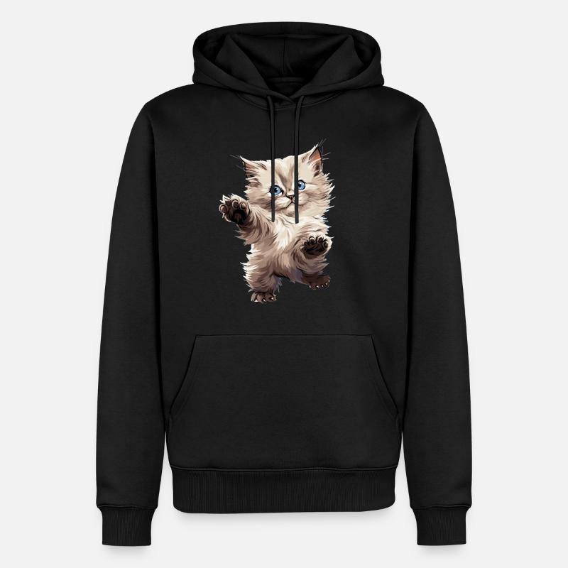Ragdoll - Männer Premium Bio Hoodie - Schwarz
