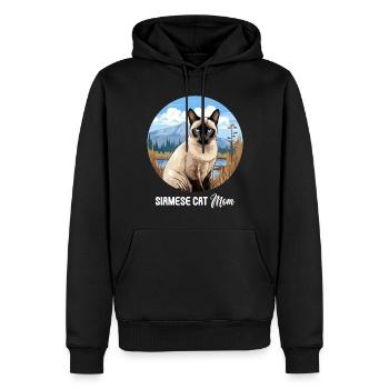 Siamese Cat Siamkatze - Männer Premium Bio Hoodie - Schwarz - Vorne - Nico (187cm)