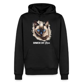 Siamese Cat Siamkatze - Männer Premium Bio Hoodie - Schwarz - Vorne - Nico (187cm)