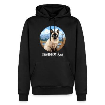 Siamese Cat Siamkatze - Männer Premium Bio Hoodie - Schwarz - Vorne - Nico (187cm)