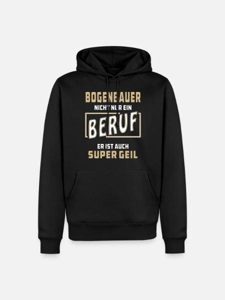 BOGENBAUER NICHT NUR EIN BERUF - Männer Premium Bio Hoodie - Schwarz