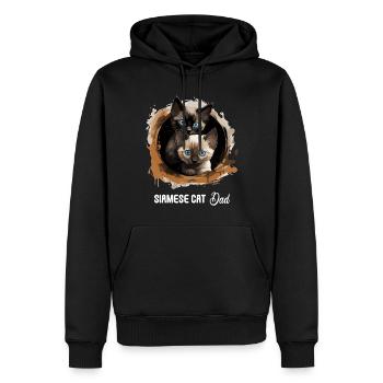 Siamese Cat Siamkatze - Männer Premium Bio Hoodie - Schwarz - Vorne - Nico (187cm)