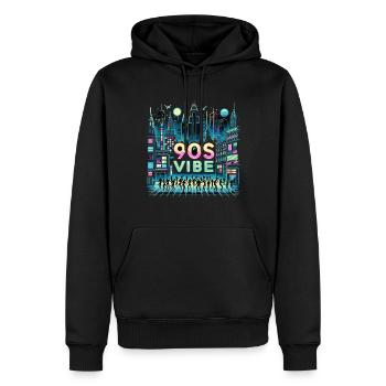 90 S Vibe 90er 90er Jahre 90er Party 90er Mode - Männer Premium Bio Hoodie - Schwarz - Vorne - Nico (187cm)