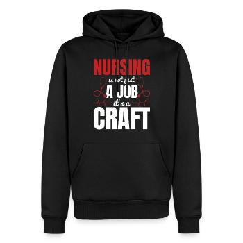 Les soins infirmiers ne sont pas seulement un travail, c’est un métier - Nursing N - Sweat à capuche Premium bio Homme - noir - Devant - Nico (187cm)