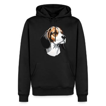 Beagle Streetwear Style Dog Lover Design - Sweat à capuche Premium bio Homme - noir - Devant - Nico (187cm)