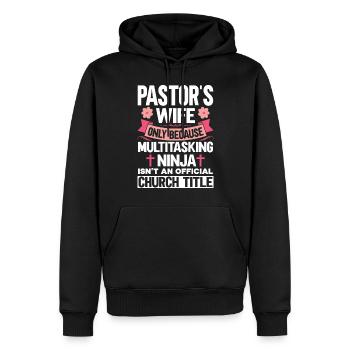 Pasteur Femme Jésus Appréciation de l’Église Chrétienne - Sweat à capuche Premium bio Homme - noir - Devant - Nico (187cm)
