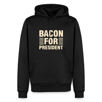 Bacon For President Politics Pig Interests Animal - Männer Premium Bio Hoodie - Schwarz - Vorne - Nico (187cm)