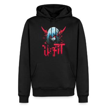 Anime Goth Girl Japanese Aesthetic Grunge Horror - Men’s Premium Organic Hoodie - black - Front - Nico (187cm)