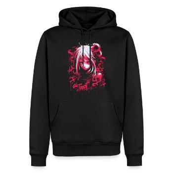 Anime Goth Girl Japanese Aesthetic Grunge Horror - Men’s Premium Organic Hoodie - black - Front - Nico (187cm)