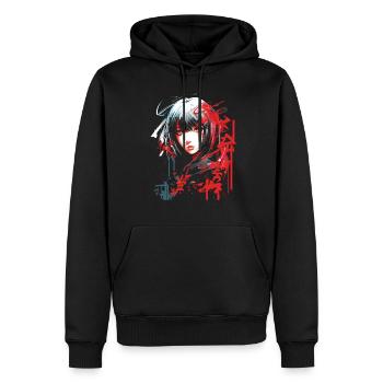 Anime Goth Girl Aesthetic Dark Pastel Edgy Man - Men’s Premium Organic Hoodie - black - Front - Nico (187cm)