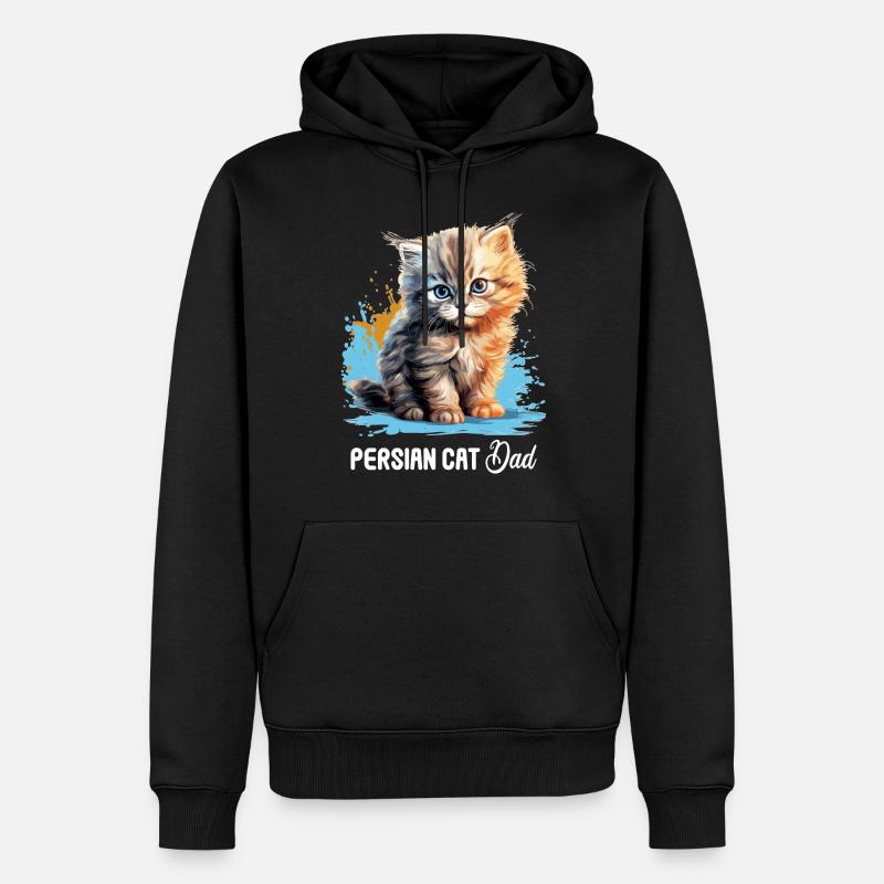Chat persan Perser Katze - Sweat à capuche Premium bio Homme - noir