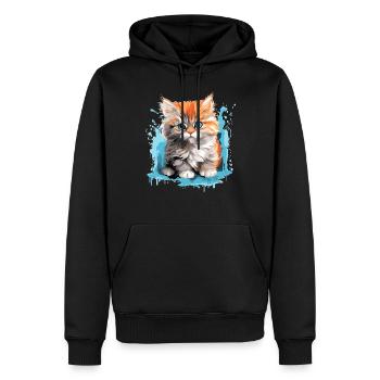 Persian Cat Perser Katze - Männer Premium Bio Hoodie - Schwarz - Vorne - Nico (187cm)