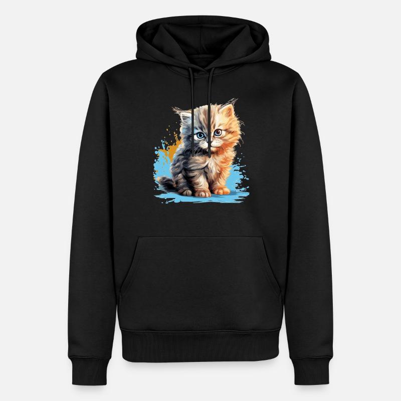 Chat persan Perser Katze - Sweat à capuche Premium bio Homme - noir