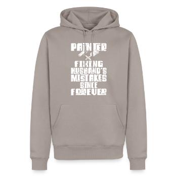 House Painter Decorator Painter - Men’s Premium Organic Hoodie - taupe - Front - Nico (187cm)