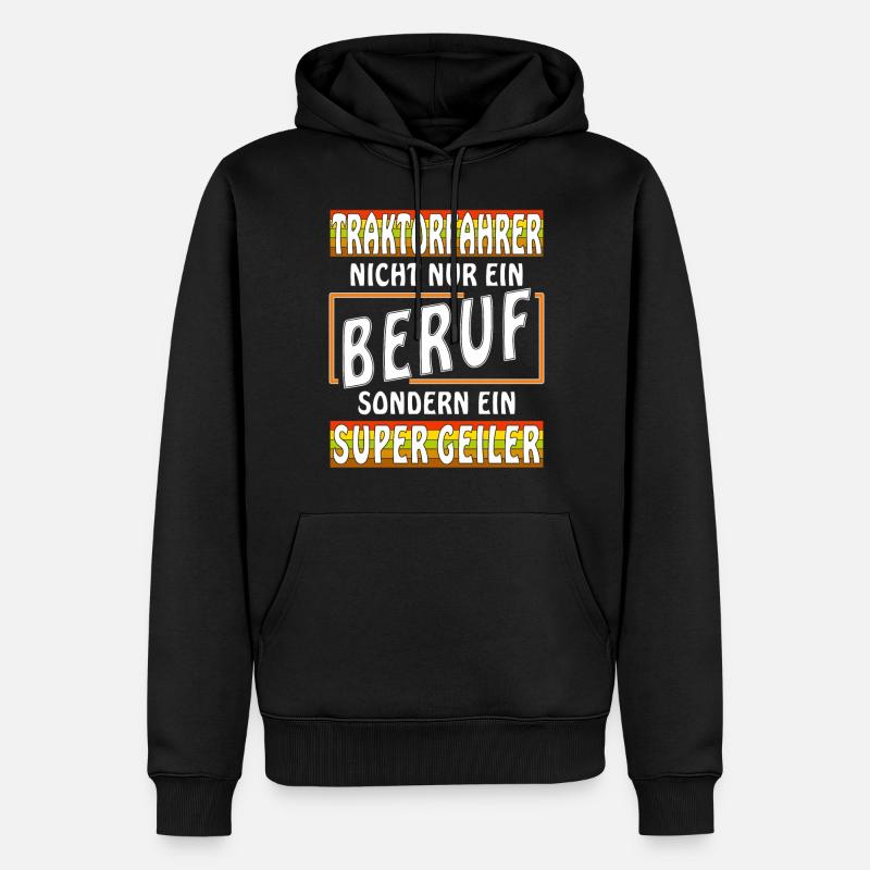 Beruf Traktorfahrer - Männer Premium Bio Hoodie - Schwarz
