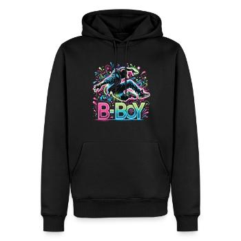 Breakdance Breakdancer Breakdance Kinder - Männer Premium Bio Hoodie - Schwarz - Vorne - Nico (187cm)
