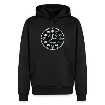 Eat Sleep Rennrad Repeat Fahrrad fahren - Männer Premium Bio Hoodie - Schwarz - Vorne - Nico (187cm)