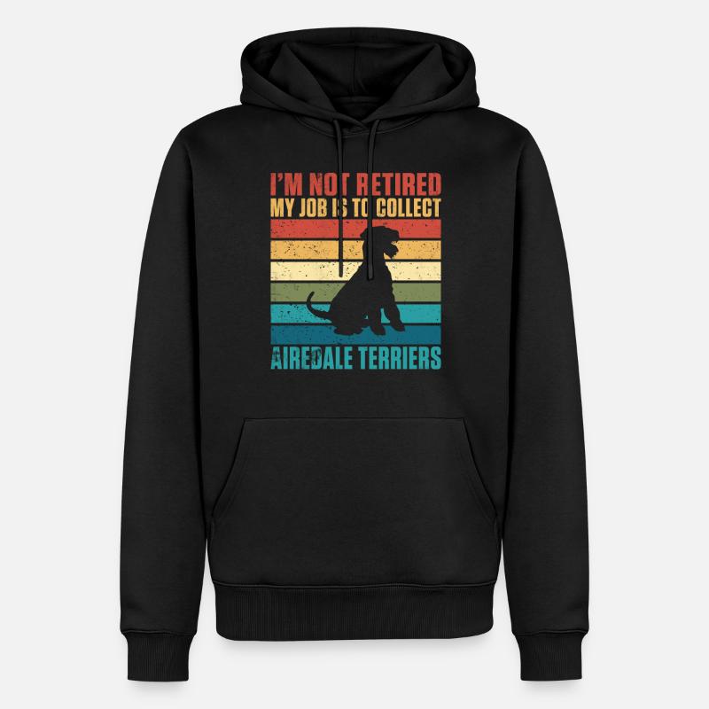 Cadeaux Airedale Terrier - Sweat à capuche Premium bio Homme - noir