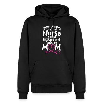 Infirmière d’hôpital Maman Infirmière gériatrique Maman - Sweat à capuche Premium bio Homme - noir - Devant - Nico (187cm)