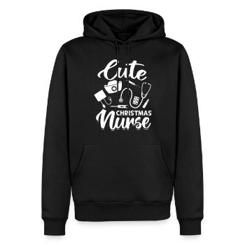 Étudiants en soins infirmiers École d’infirmières Noël mignon seulement - Sweat à capuche Premium bio Homme - noir - Devant - Nico (187cm)