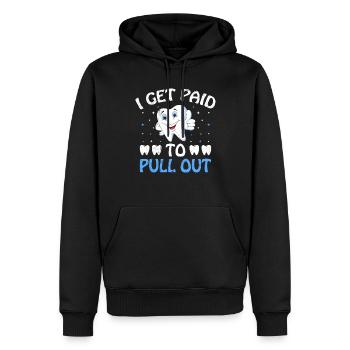 Ich Werde Dafür Bezahlt, Dentalhygieniker-zahnarzt - Männer Premium Bio Hoodie - Schwarz - Vorne - Nico (187cm)