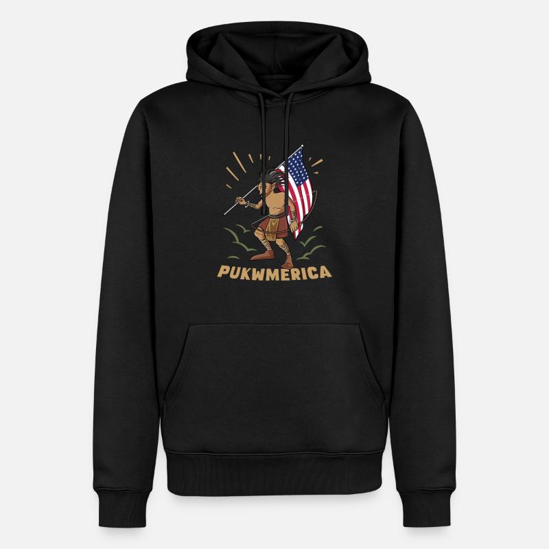 Folklore, créatures mythiques, Indiens - Sweat à capuche Premium bio Homme - noir