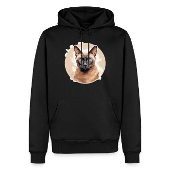 Burmese Cat Burma Katze - Männer Premium Bio Hoodie - Schwarz - Vorne - Nico (187cm)