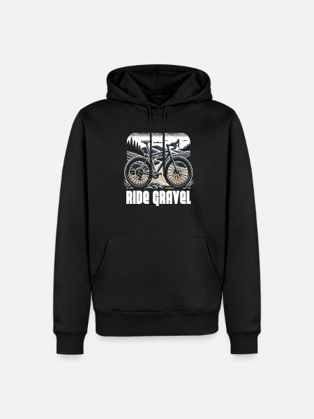 Ride Gravel - Männer Premium Bio Hoodie - Schwarz