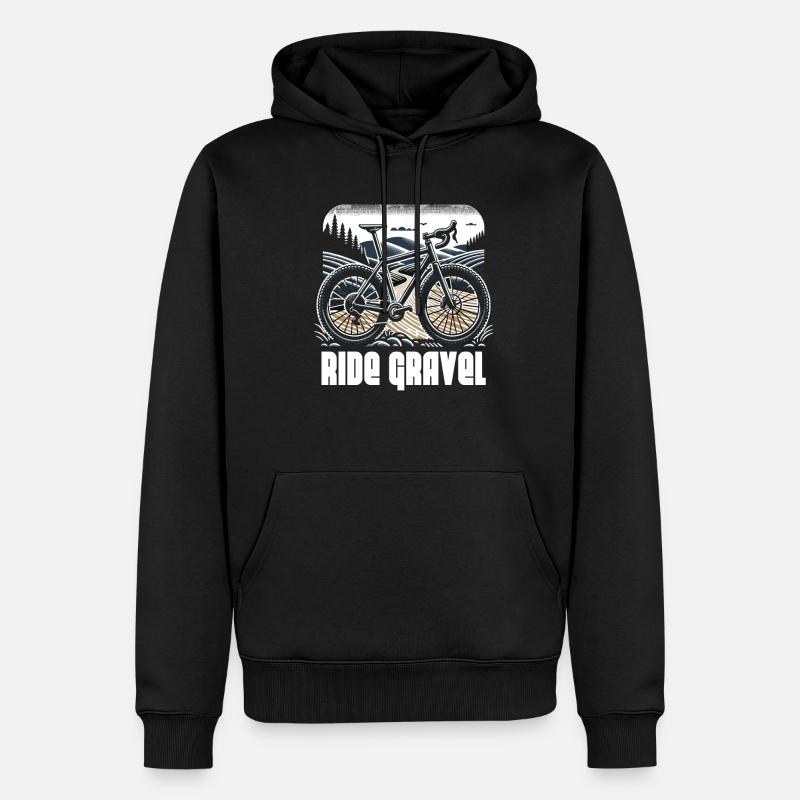 Roulez sur le gravier - Sweat à capuche Premium bio Homme - noir