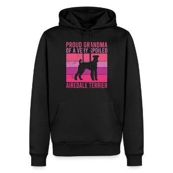 Cadeaux Airedale Terrier - Sweat à capuche Premium bio Homme - noir - Devant - Nico (187cm)