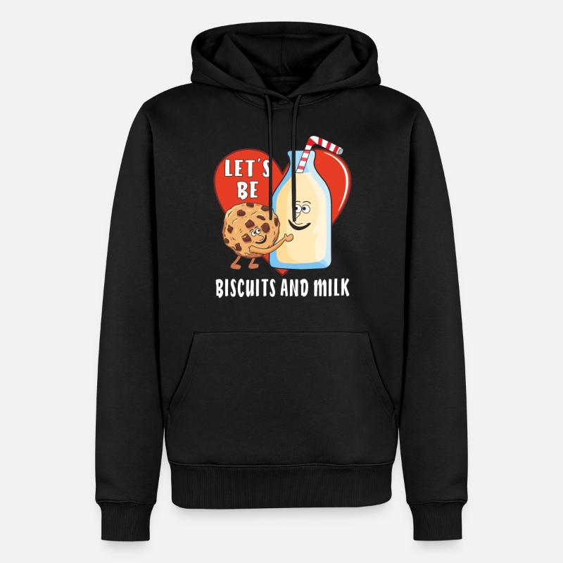 LET'S BE BISCUITS AND MILK - Männer Premium Bio Hoodie - Schwarz