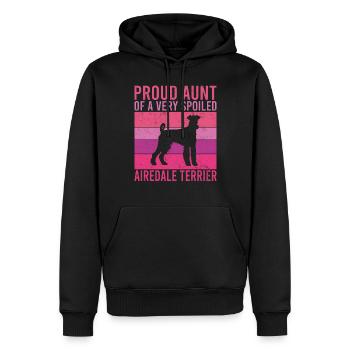Cadeaux Airedale Terrier - Sweat à capuche Premium bio Homme - noir - Devant - Nico (187cm)